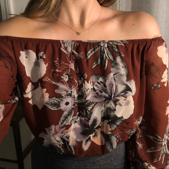 Floral Off the Shoulder Top - Picture 1 of 4